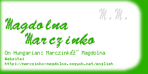 magdolna marczinko business card